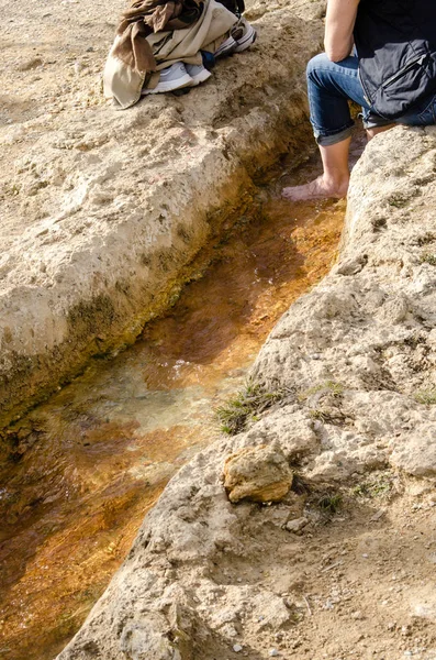 バーニョ ・ ヴィニョーニの古代浴場 — ストック写真