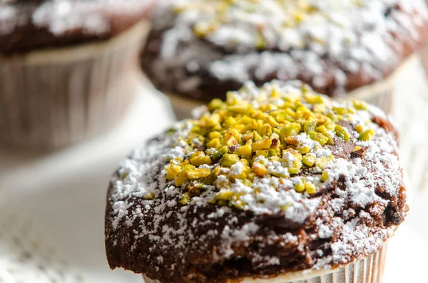chocolate muffin with grains
