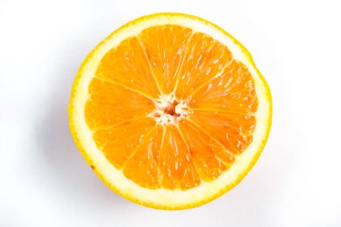 beyaz zemin üzerine sarı portakal