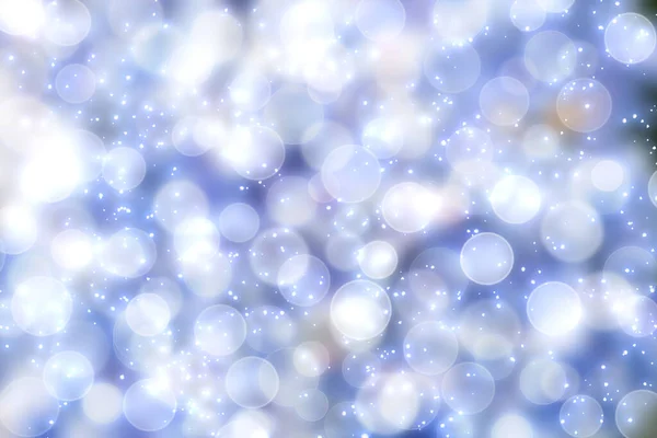 Blue Blurred Bokeh Abstract Light Background Shining Texture Postcards Wallpapers — Stock Photo, Image