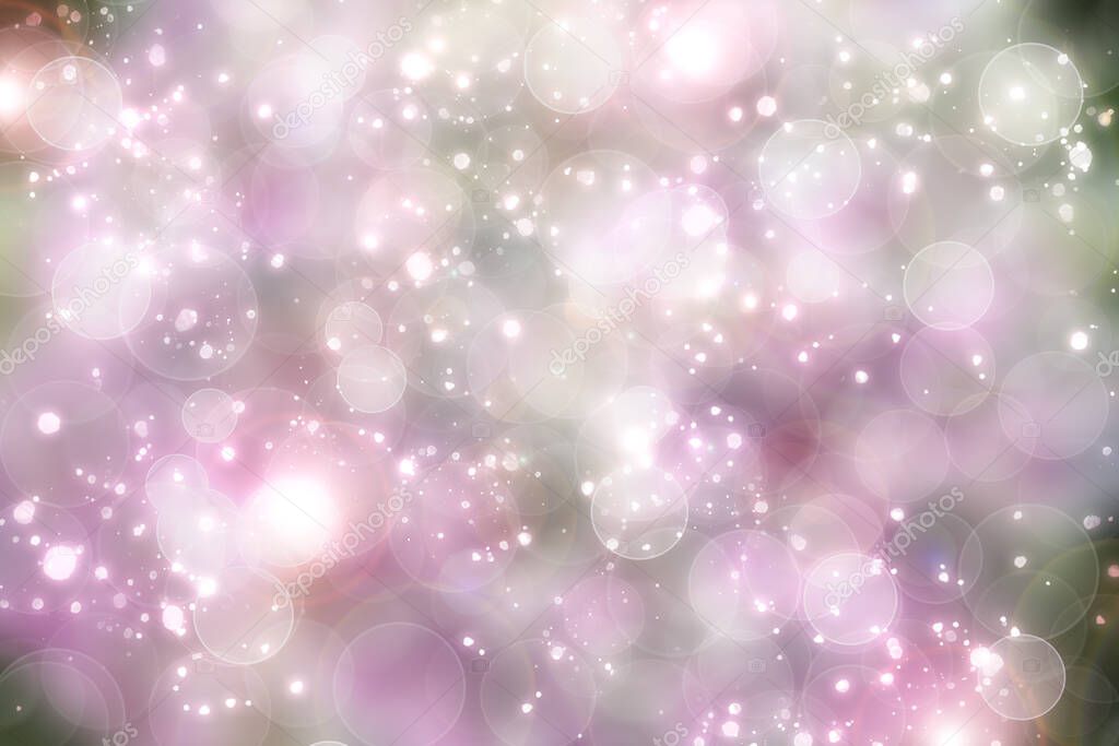 dusty pink blurred bokeh abstract light background. shining texture for postcards and photo wallpapers