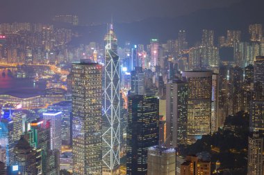 Geceleyin Hong Kong Şehri