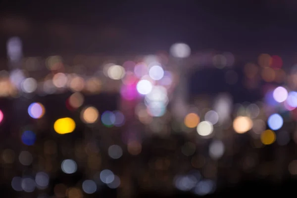 模糊的灯光背景, 夜城 — 图库照片