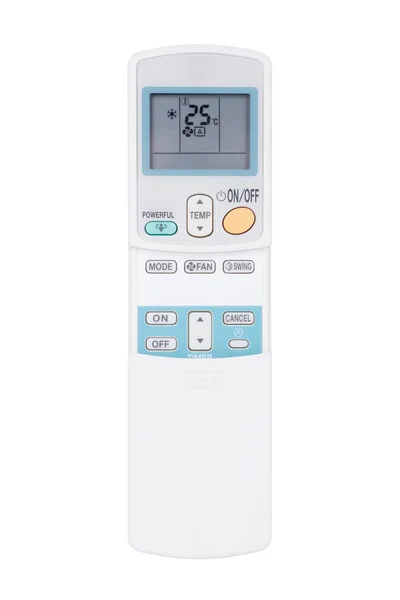 Air conditioner remote control isolated on white background — Stock Photo, Image
