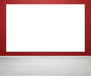 Beton duvar ve zemin backg oda içi boş poster