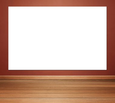 Beton duvar ve zemin backg oda içi boş poster