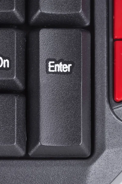 Prima o botão Enter no teclado do computador — Fotografia de Stock