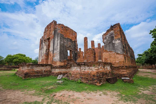 Ruinas de Wat Phra Si Sanphet en el parque histórico de Ayutthaya, Thail —  Fotos de Stock