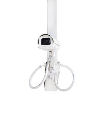 (kırpma yolu ile beyaz arka plan üzerinde izole cctv)