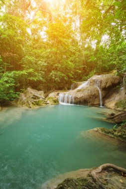 Düzey 1 Erawan şelale Kanchanaburi, Tayland