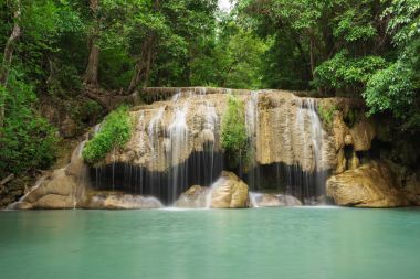 Düzey 2 Erawan şelale Kanchanaburi, Tayland