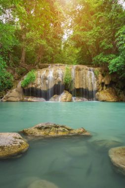 Düzey 2 Erawan şelale Kanchanaburi, Tayland