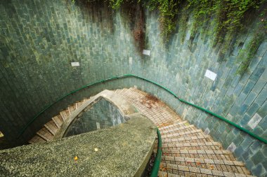 Fort Canning Parkı, Singapor, yeraltı geçidi merdiven