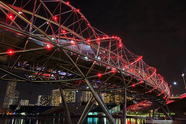 Singapur şehir Helix Bridge'de — Stok fotoğraf