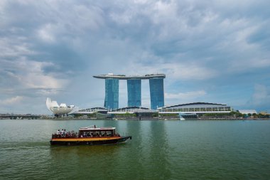 marina bay, Singapur manzara görünümünü