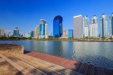 Şehir Manzaralı Benjakitti Park, Bangkok, Tayland