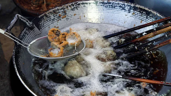 Fried Taro and Black Beans — Stock Photo, Image