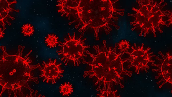 Chinese Coronavirus Або Covid Virus Рендеринг — стокове фото