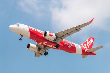 Bangkok, Tayland - 12 Haziran, Tay 2017:Airbus A320 Air Asya l