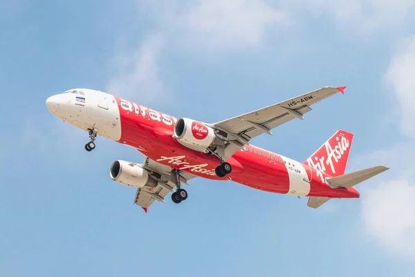 Bangkok, Tajlandia - 12 czerwca, A320 2017:Airbus tajski Air Asia l — Zdjęcie stockowe