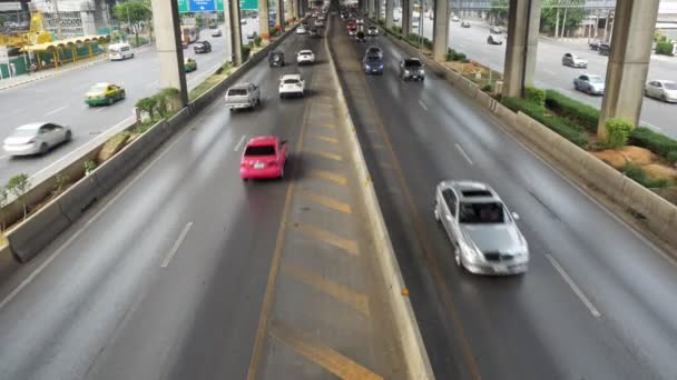 Bangkok Thajsko Dubna 2028 Zobrazení Vibhavadi Rangsit Road Dopravy Bangkoku — Stock video