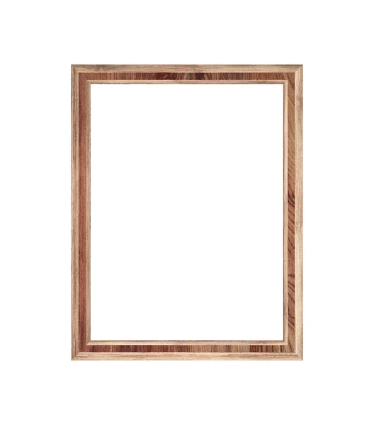 Wood Picture Frame Isolated White Background — Stock Photo, Image