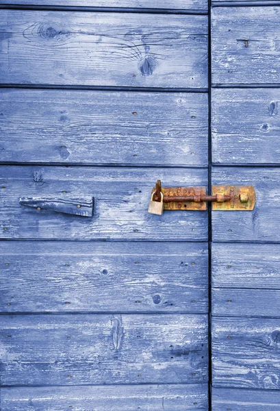 Old Blue Wooden Door — Stock Photo, Image