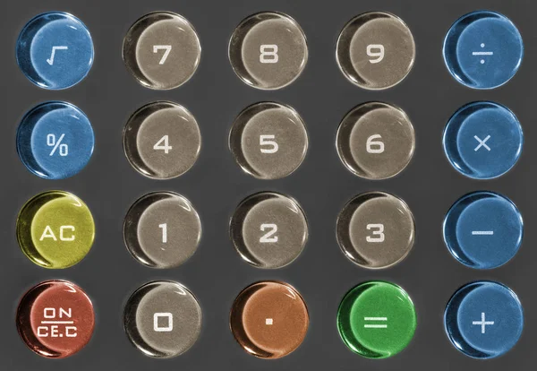 Teclado de calculadora de colores — Foto de Stock