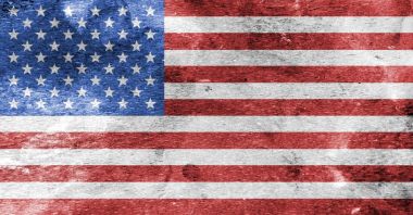 Arka plan bir boya Amerikan bayrağı lekeli