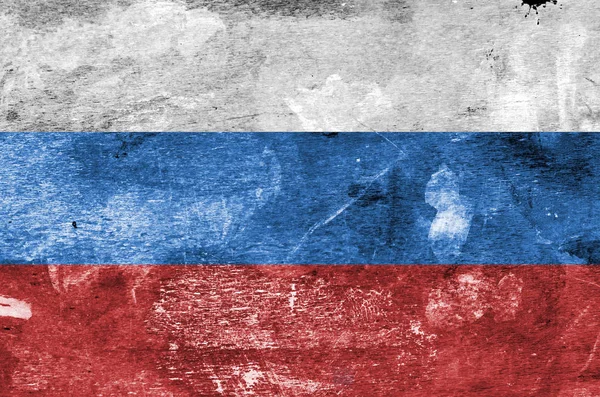 Russian Flag on a Paint Stained Background — Stock Photo, Image