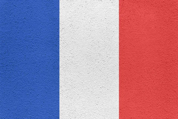 Французьким прапором, намальовані на зовнішні стіни — стокове фото
