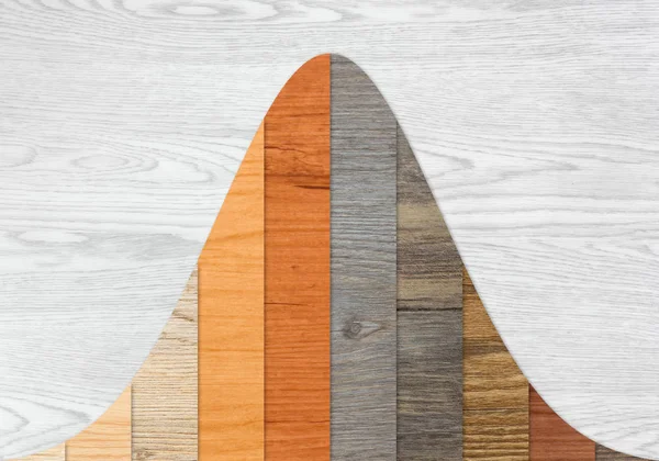 Barras de gráfico texturizadas de madeira — Fotografia de Stock