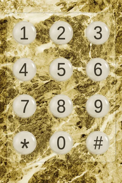 Telefonní klávesnice na textuře mramoru — Stock fotografie
