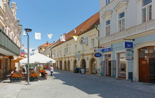 Downtown Pedestrian Street  in Celje — Stock Photo, Image