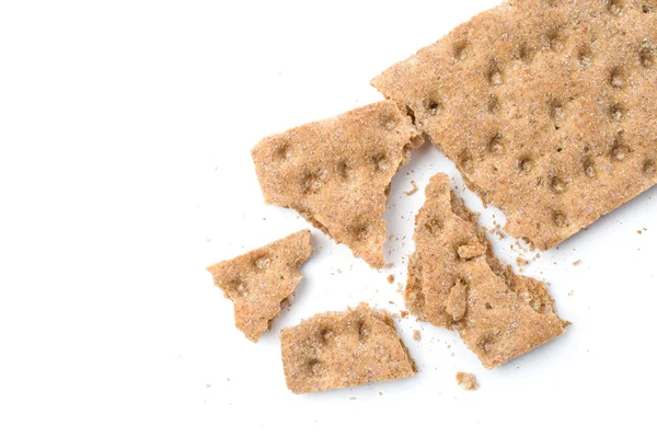 Crispbread no fundo branco — Fotografia de Stock