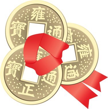 Zenginlik ve başarı için Çin Feng Shui sikke