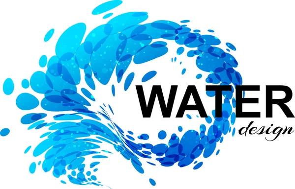 Splash water, design element — Stockový vektor