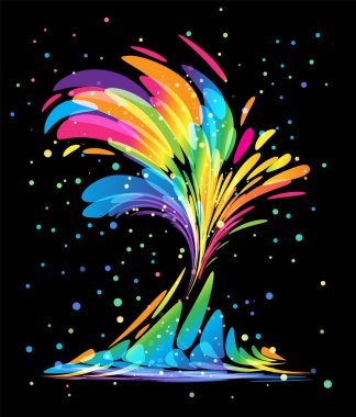 Siyah renkli sıçrama