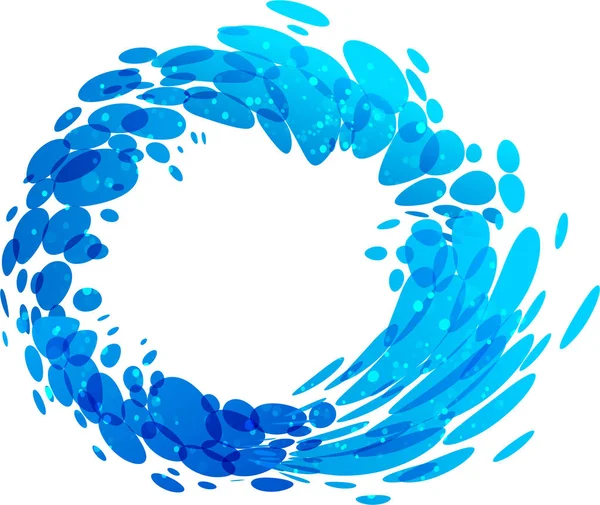 Vatten cirkel splash elementet — Stock vektor