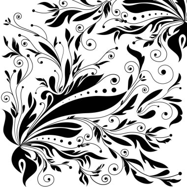 Vintage süsleme, siyah ve beyaz arka plan