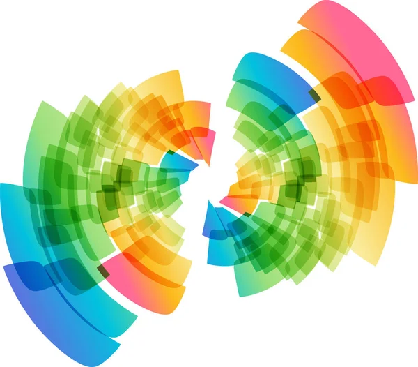 Flerfärgad abstrakt geometrisk cirkel — Stock vektor