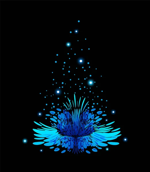 Sihirli mavi çiçek — Stok Vektör
