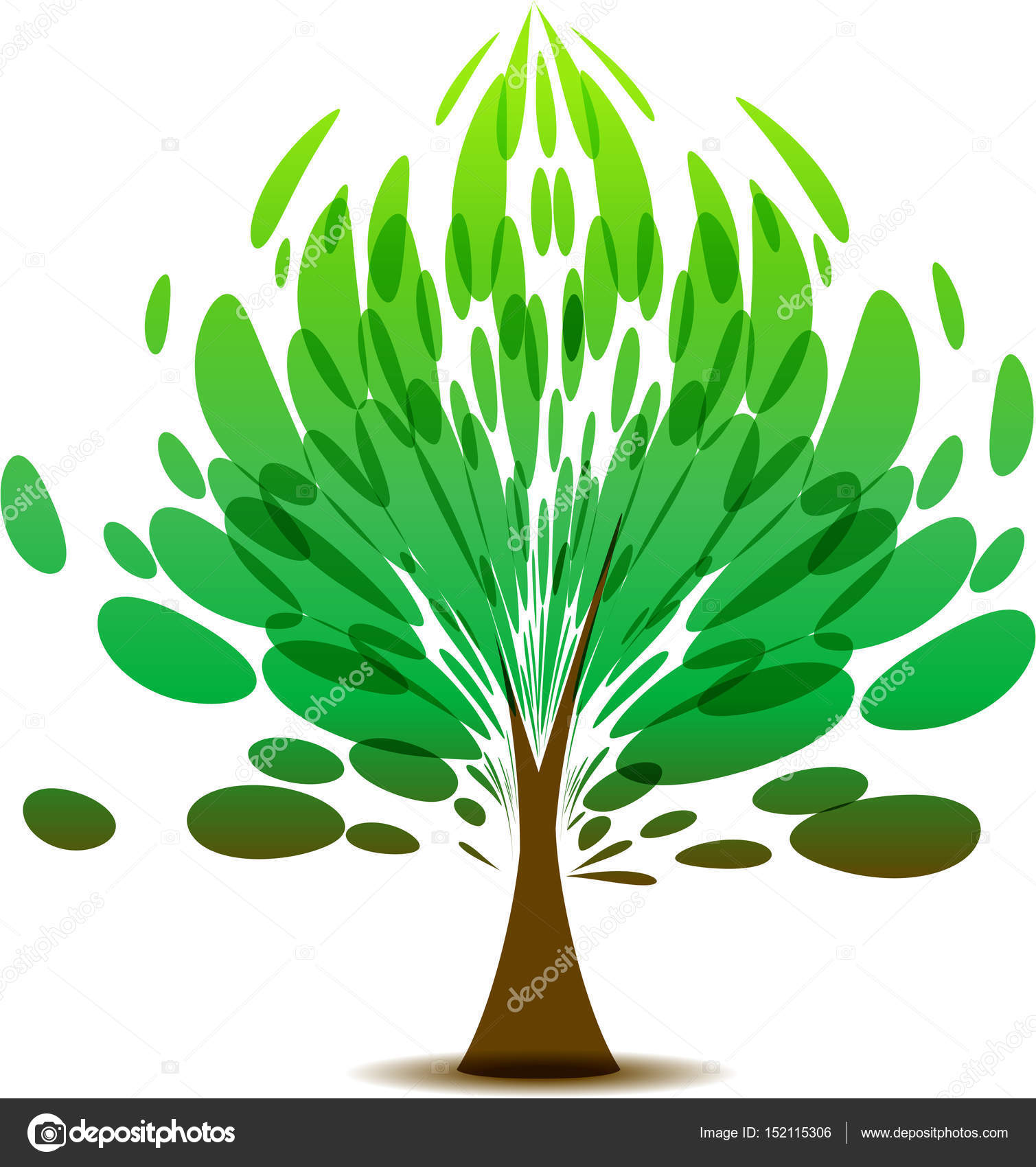 Green tree design Stock Vector by ©appelsina 152115306