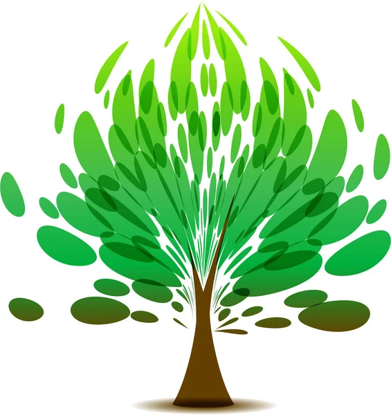 Diseño de árbol verde — Vector de stock