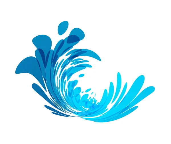 Splash modrá vlna — Stockový vektor