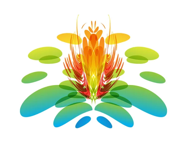 Multicolored fantasy flower — Stock Vector