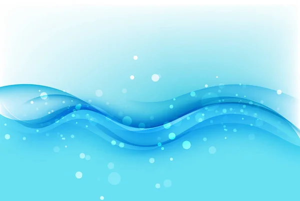 Fondo de agua, elementos de onda azul claro — Vector de stock