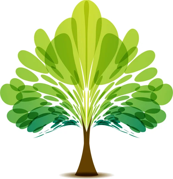 Träd grön logo — Stock vektor