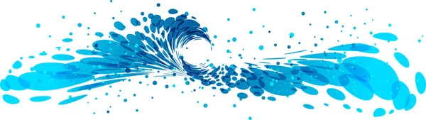 Splash-wave, fehér — Stock Vector