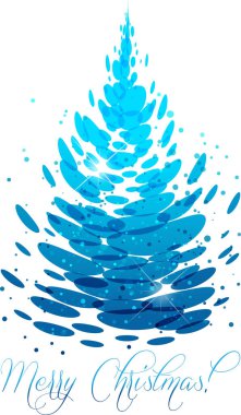 Water Christmas tree clipart